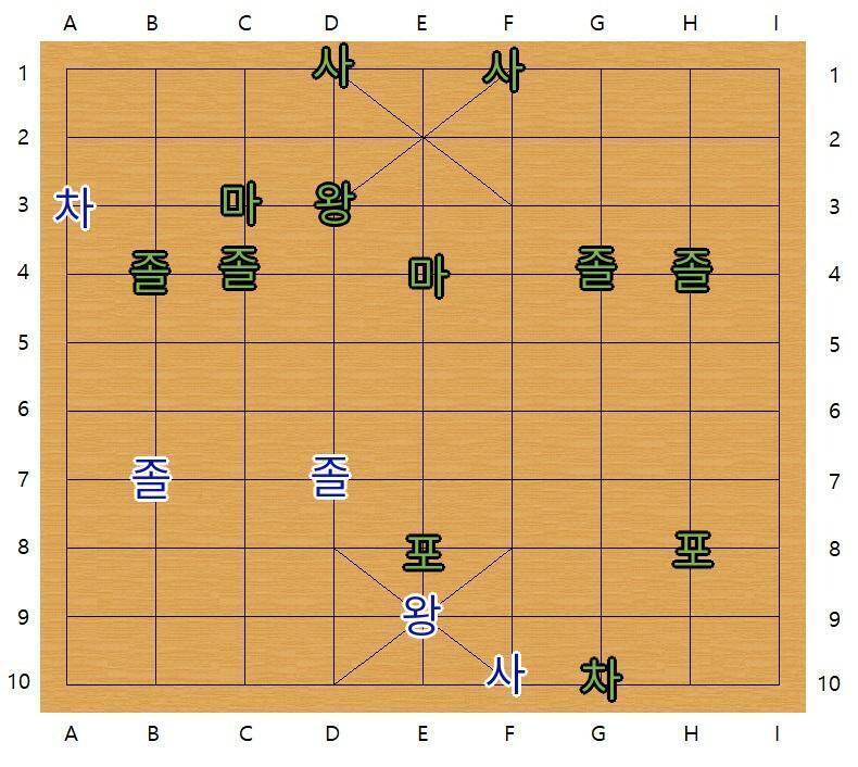 장기의 규칙: >>638 쉰세번째 턴, 스레주의 차례 스레주는 E3의 포를 E8로 이동해 마를 잡았습니다. 쉰네번째 턴, 스레더들의 차례 스레더