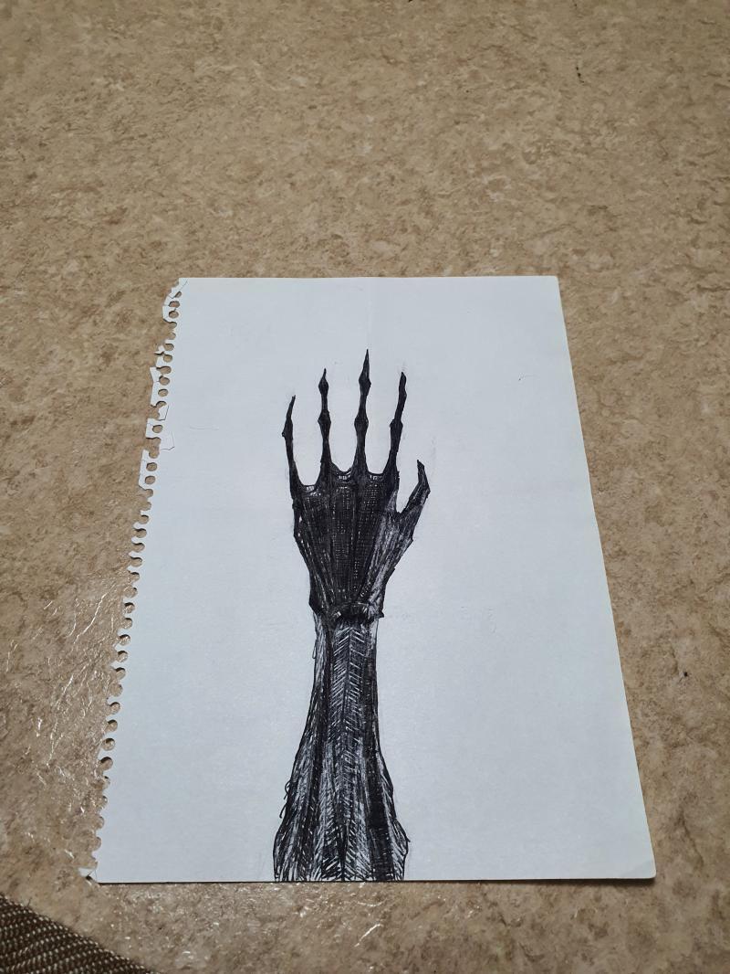 매년 그렸던 팔 그림. 이건 아마 작년 초에 그린거.