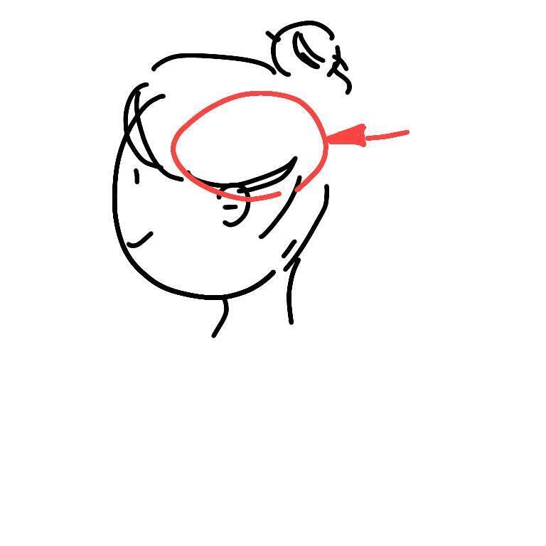 머리 이부분이 떠ㅜ