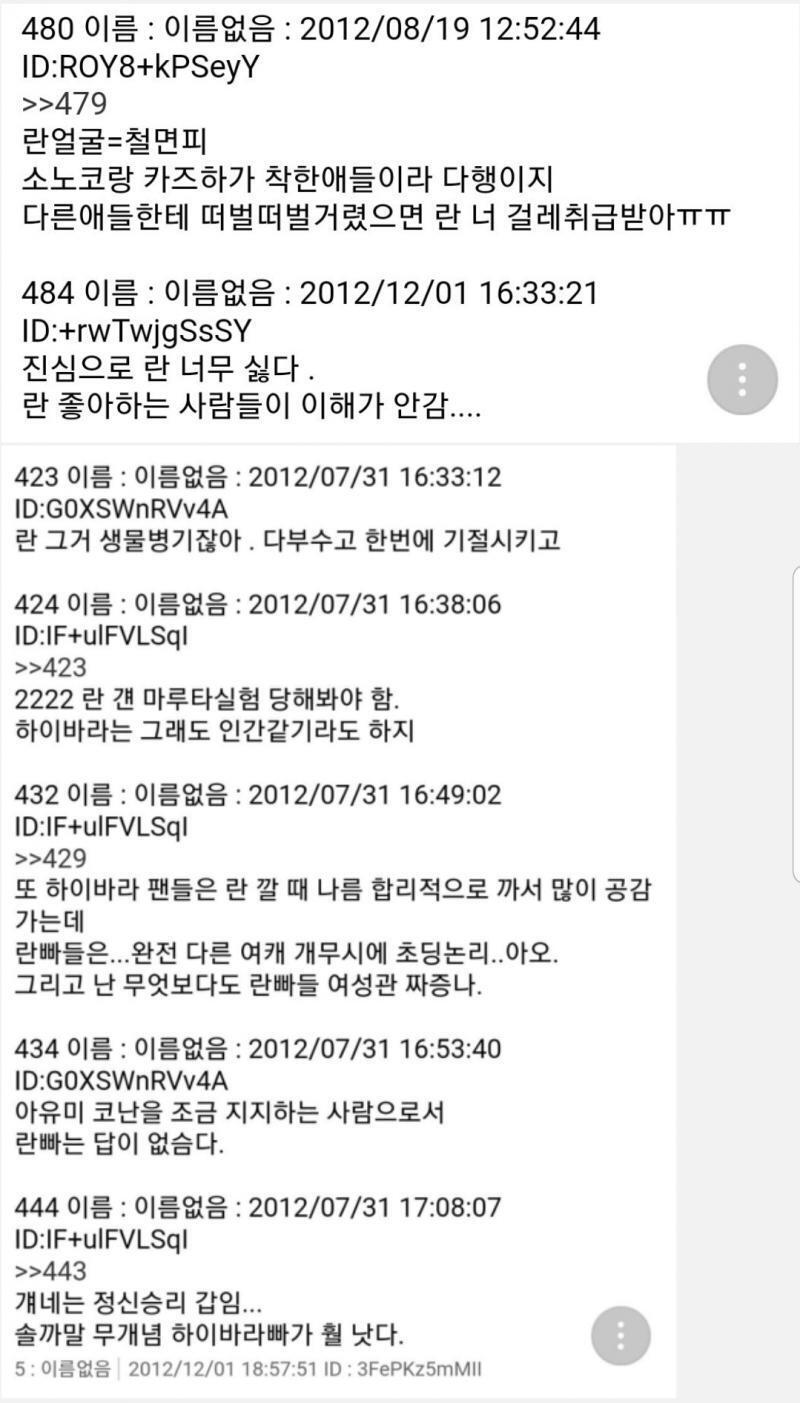 명탐정 코난 란도 한 짓에 비해 이래저래 너무 심하게 까였음.. 최애 아닌데도 쟤가 저 정도까지 욕먹어야할 캐릭인가 싶더라 그나저나 윗짤에서 보