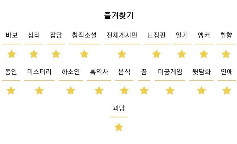 >>7 ㅋㅋㅋㅋㅋ 사진에는 없지만 고민상담이랑 동물판도 자주 감