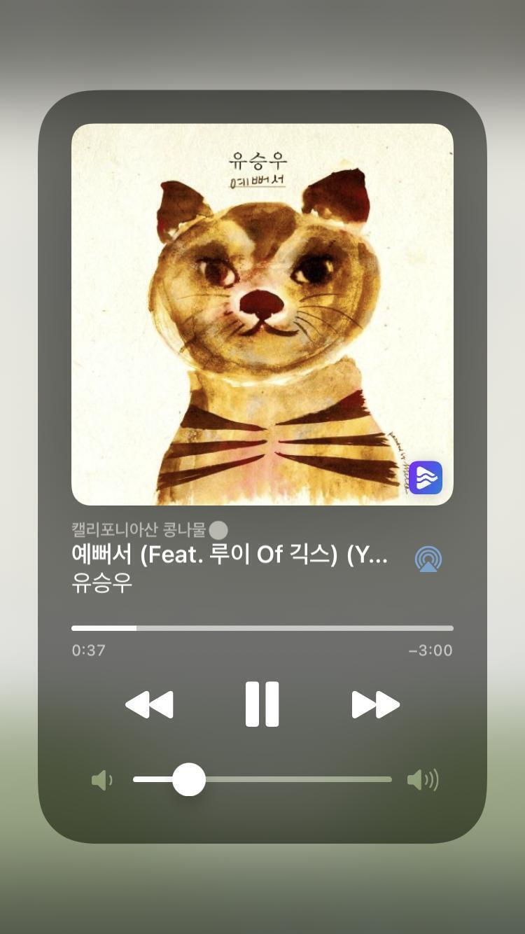 오늘의 노래다 우리 이쁜 레더들에게 들려주고 싶군