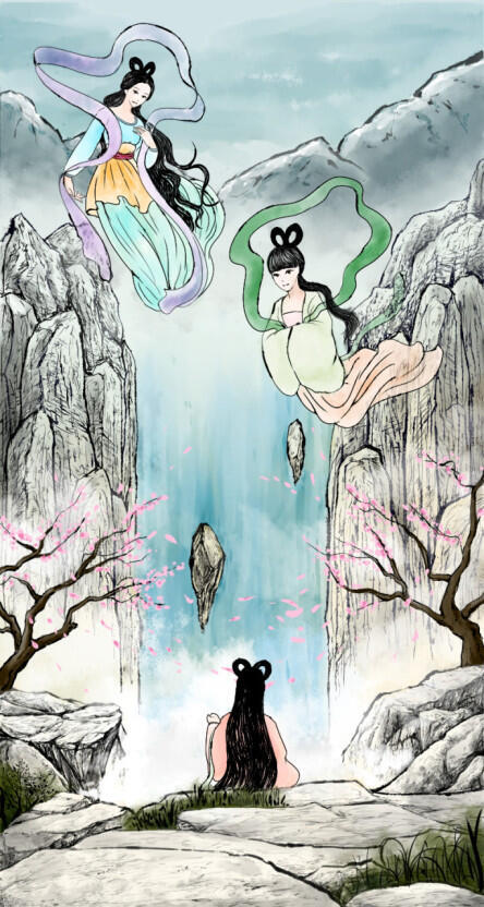 난 내가 선녀의 딸이라고 생각해. 우리 엄마 뒤에 선녀가 2명이나 있고 엄마는 신병도 왔던 사람이라서.