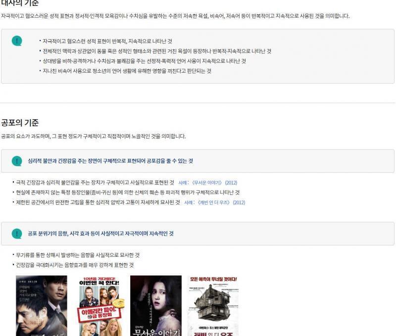영등위 수위 분류 기준 https://www.kmrb.or.kr/kor/CMS/Contents/Contents.do?mCode=MN091