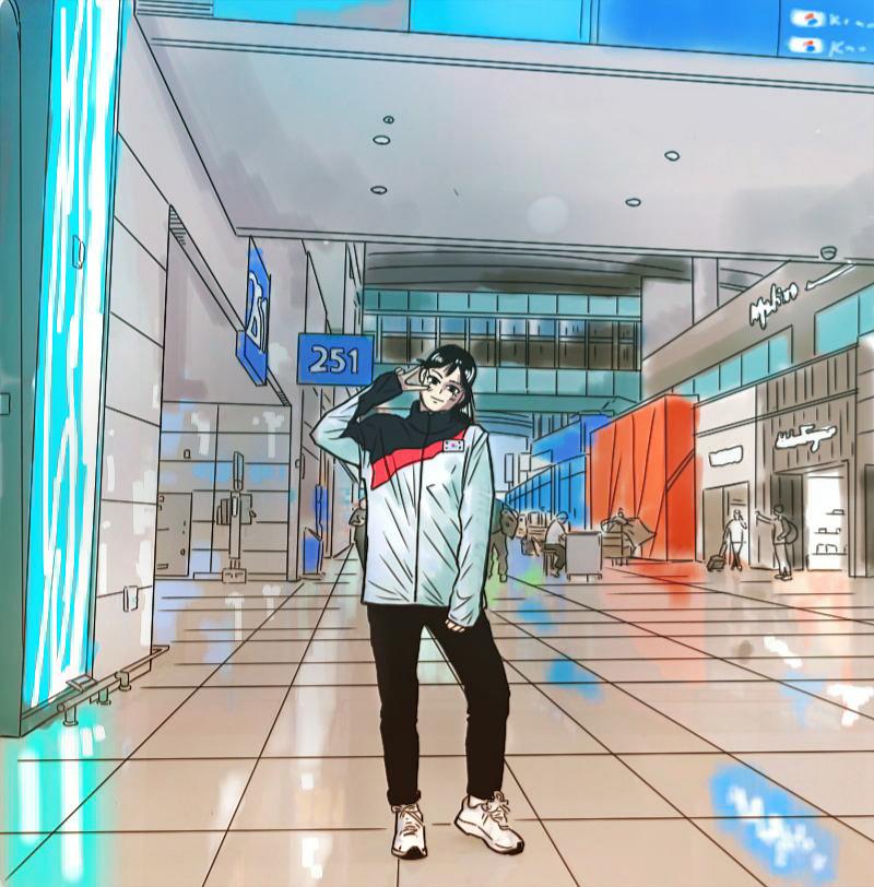 >>260 투시가 캐릭터랑 배경이랑 다르게 들어간것 같음. 투시선을 그려보는건 폰이라 패스하고 투시 한번 점검해보는거 추천. 그림 전체에 레이어