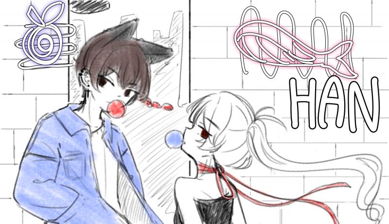 최근에 그린 러프야...혹싱 배경 아이디어나 피드백 줄수있니?ㅠㅠ