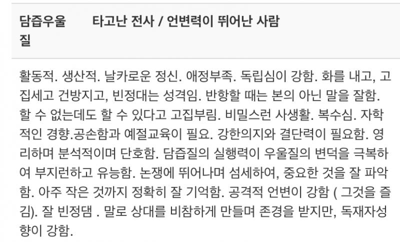 아니 왜 담즙우울은 칭찬할 때쯤인가 했더니 다시 독설