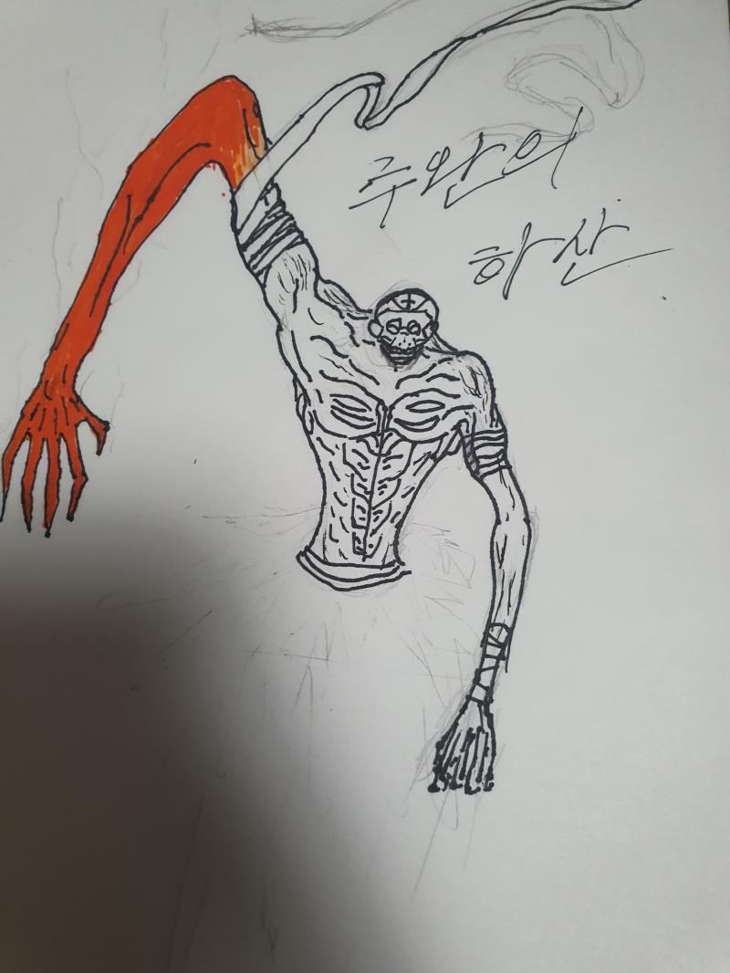 스레주가 그림 그리는 과정 가져옴 솔직히 이번 그림은 내 맘대로 비율 비틀다가 망했다고 생각하는데 아직 완성은 못해서 모르겠음. 1,대충 졸라맨