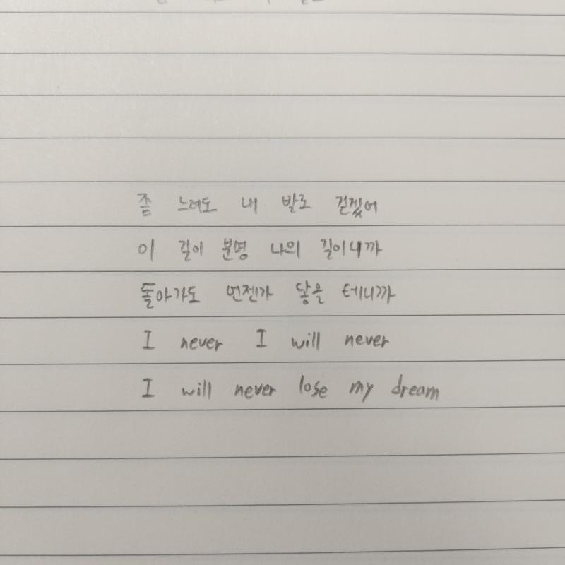 솔직히 나는 가사 안 보고 멜로디만 들어서..요즘 꽂힌 노래 가사야!