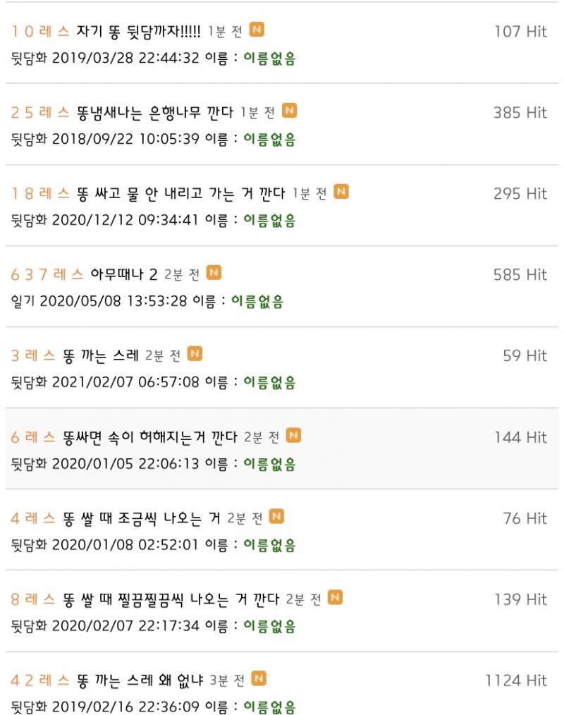 ㅅㅂ 진짜 그만해라 전체게시판 보는데 개빡치네
