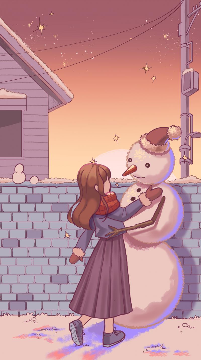 눈사람과 함께 폴카댄스 마계행 지하철 인형뽑기 다 꿈을 주제로 그려본 그림들이야! 그림 정말 오랜만이라 끌리는 그림들로 재활해봣어