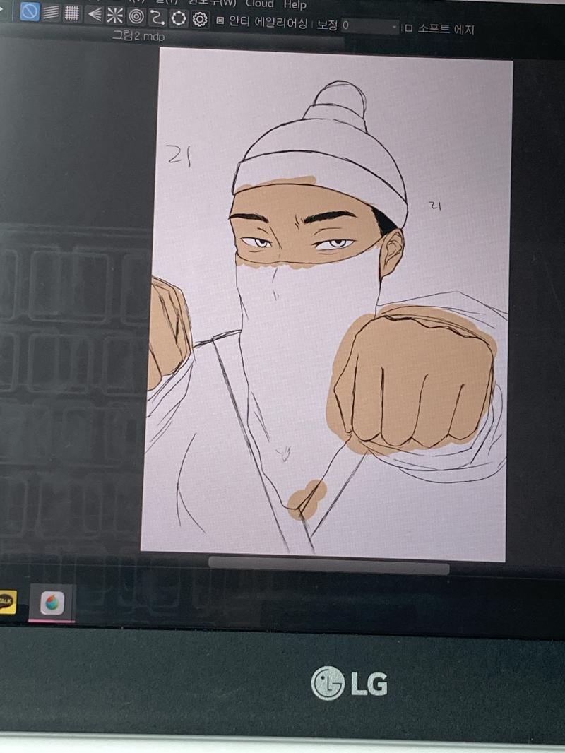 교과서에 낙서한거 옮겨서 제대로 그려보는중