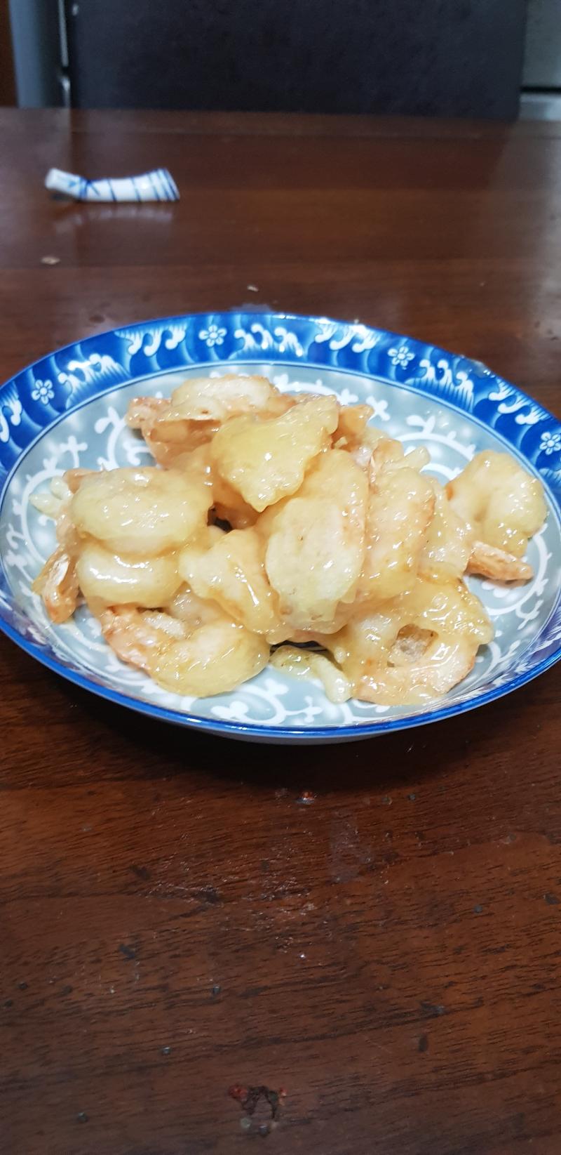 직접 만든 탕수육이랑 크림새우!!