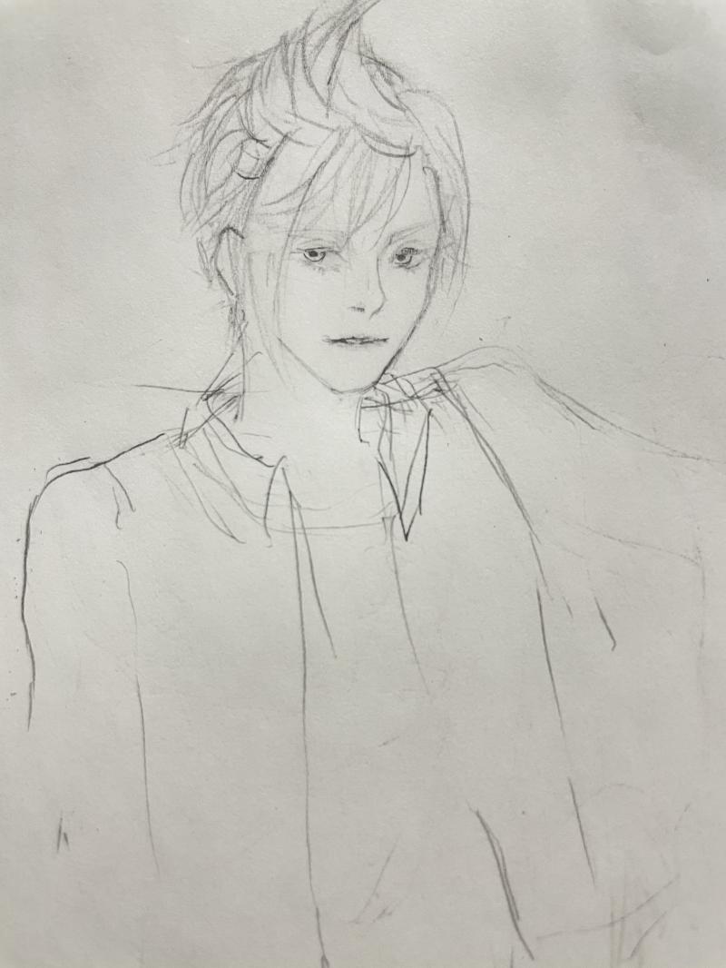 그렇다 얼굴은 반나절 전에 다 그려놓고서는 몸을 그렸다 지웠다 그렸다 지웠다 결국 몸은 그리지 못하고 다음을 기약하게 되는데... 인체를 연구하