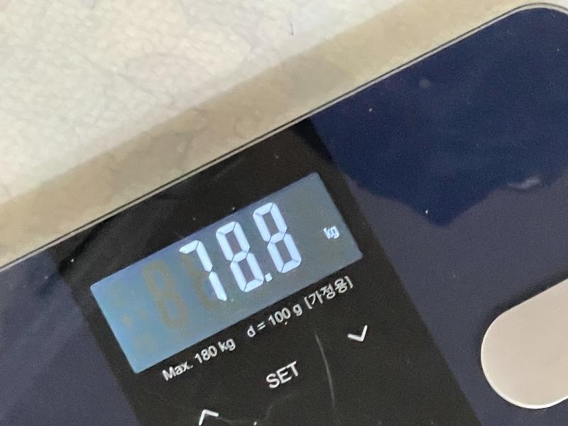 4월 10일 오후 5시 몸무게 - 78.8kg 안녕!! 오늘 좀 일찍 재서 올리려고 했는데 계속 가위 눌려서 피곤해가지고 오후까지 자다가 산책