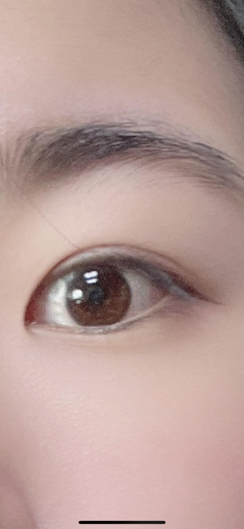 나도 보일 듯 안 보일 듯 한 속쌍이야! 그래서 새도우나 아이라인 잘못 그리면 눈 부어보이고 더 작아보이지... 그래서 나는 평소에는 사진 처럼