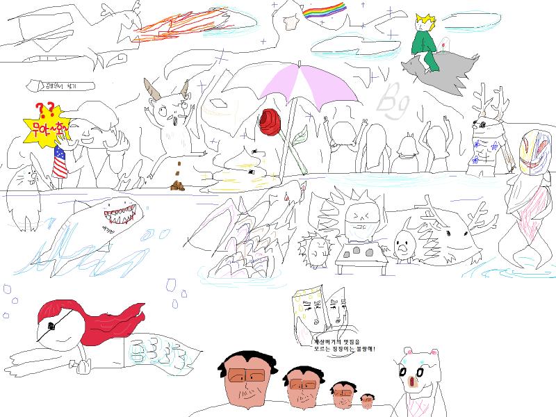 서서히 스레주 자리를 물려줄 때가 되었다.. 100레스가 되면 다른 스레주에게 남은 스레를 맡길 생각이다. 그림판으로 병맛스럽게 그려주면 끝인