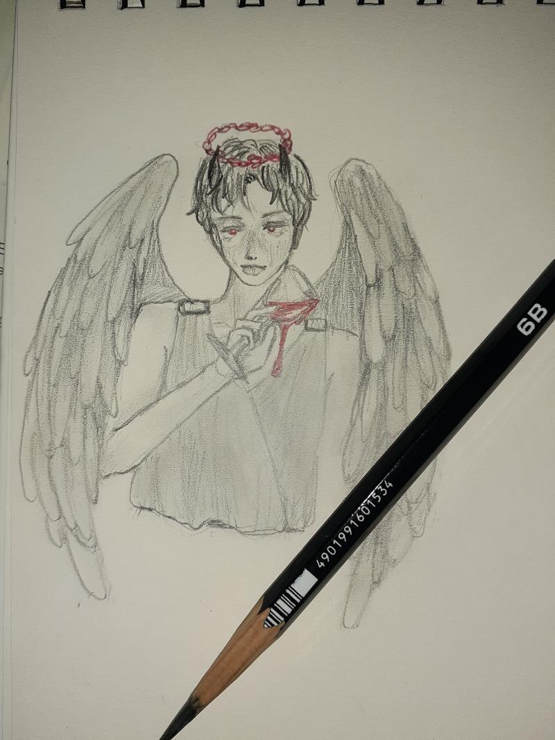 나두 독학했어 처음엔 재능이 거의 없었다 봐도 돼 손그림 위주라 보여줄거라곤 손그림밖에 없는데 도움이 될지 모르겠네😿 첫번째는 그림 그린지 2년