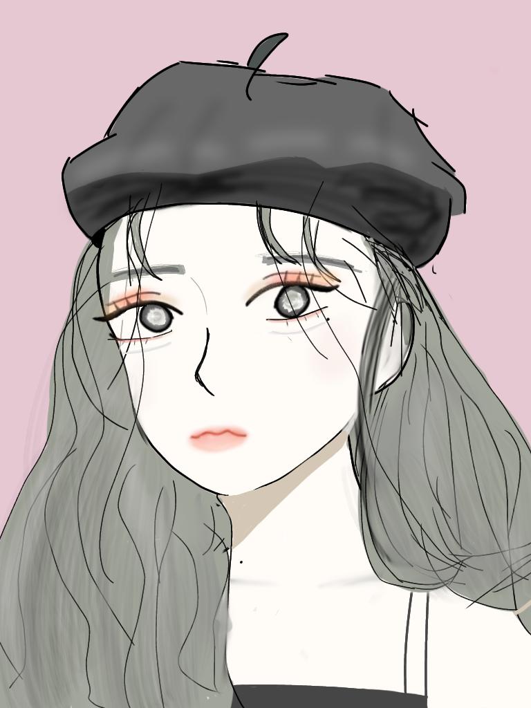 이건 어제 4시간 그린건데 1번째가 내가 그린거고 2번째는 후보정으로 색감 만진거야! 머리카락 그리기가 너무 힘둘다...