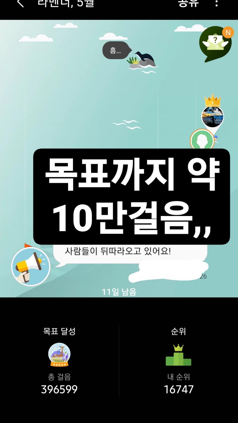 50만걸음 챌린지도 열심히 하는중. 목표 60만걸음으로 올려볼까도 생각중이다.