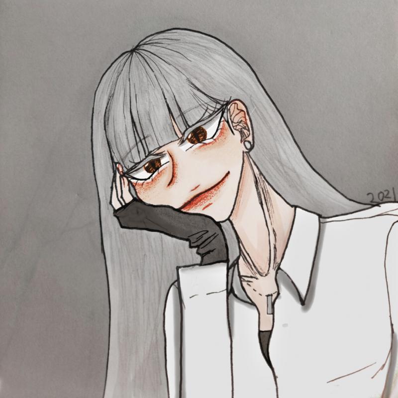 앞 레주가 그림 안올려서 내가 올려도 될려나 ?? 일단 올려본다 은발에 주황눈이야 !!