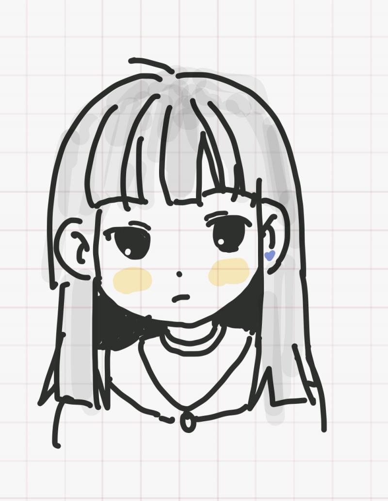 다미 이렇게 생김 진짜임 내그림은 나랑 닮았다고 선배들이 그랬음..