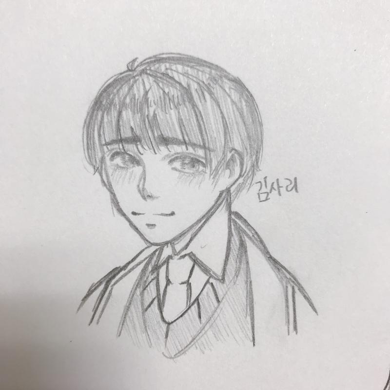 커여운 금발 벽안 자캐..