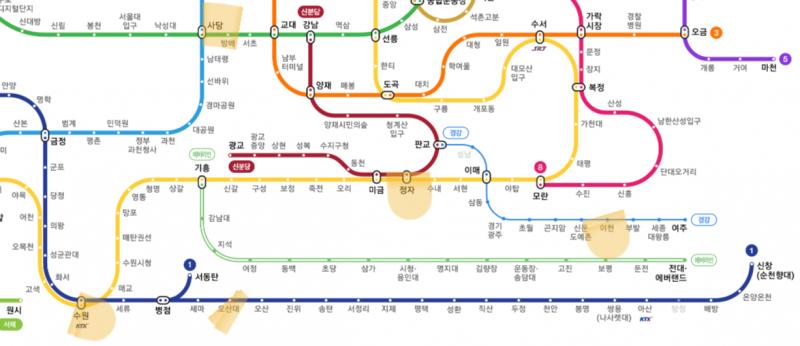 이렇게 해야 알아보기 쉽겠구나. 표시의 크기와 색에는 어떤 의미도 담겨있지 않아.
