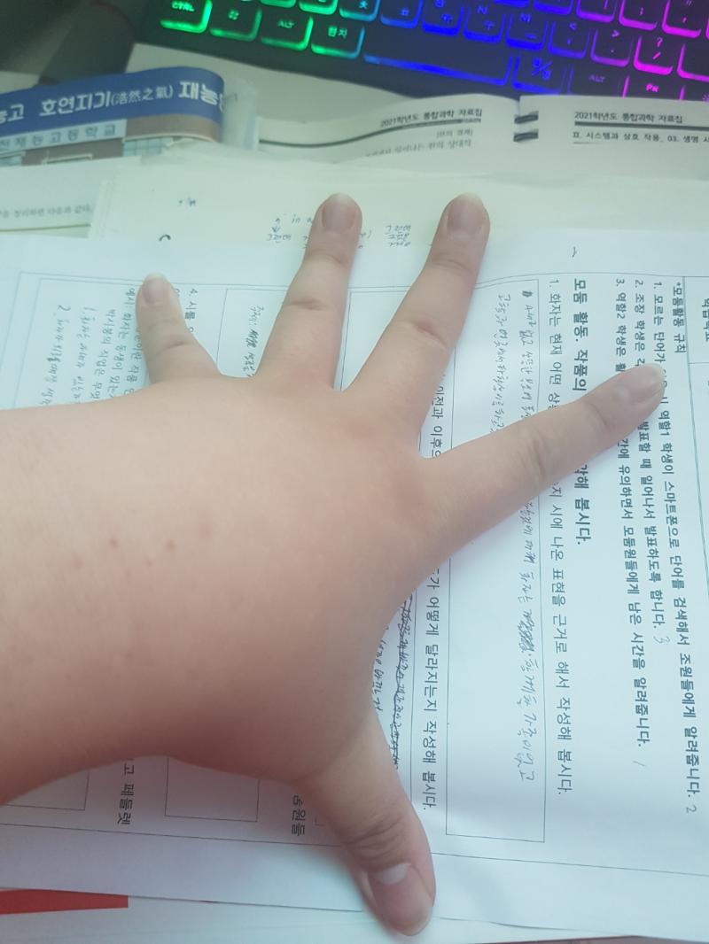 손바닥만 깁네다 손가락이 길면 좋겟네여ㅠㅠ