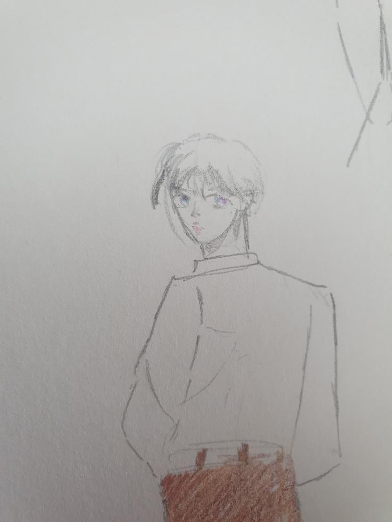 미...미안 내가 몸을 진짜 못그려... 그림러 한지 얼마 안 되어가지고 얼굴 밖에 못 그림... 밑은 내꺼! 사진 찍어둔 게 없어서 급하게 그