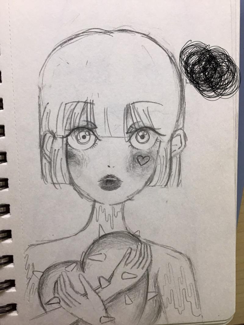 당시 파란색을 좋아했었어ㅋㅋㅋㅋㅋ 19년도 중후반쯤 같다. 19년도 그림이란건 확실해