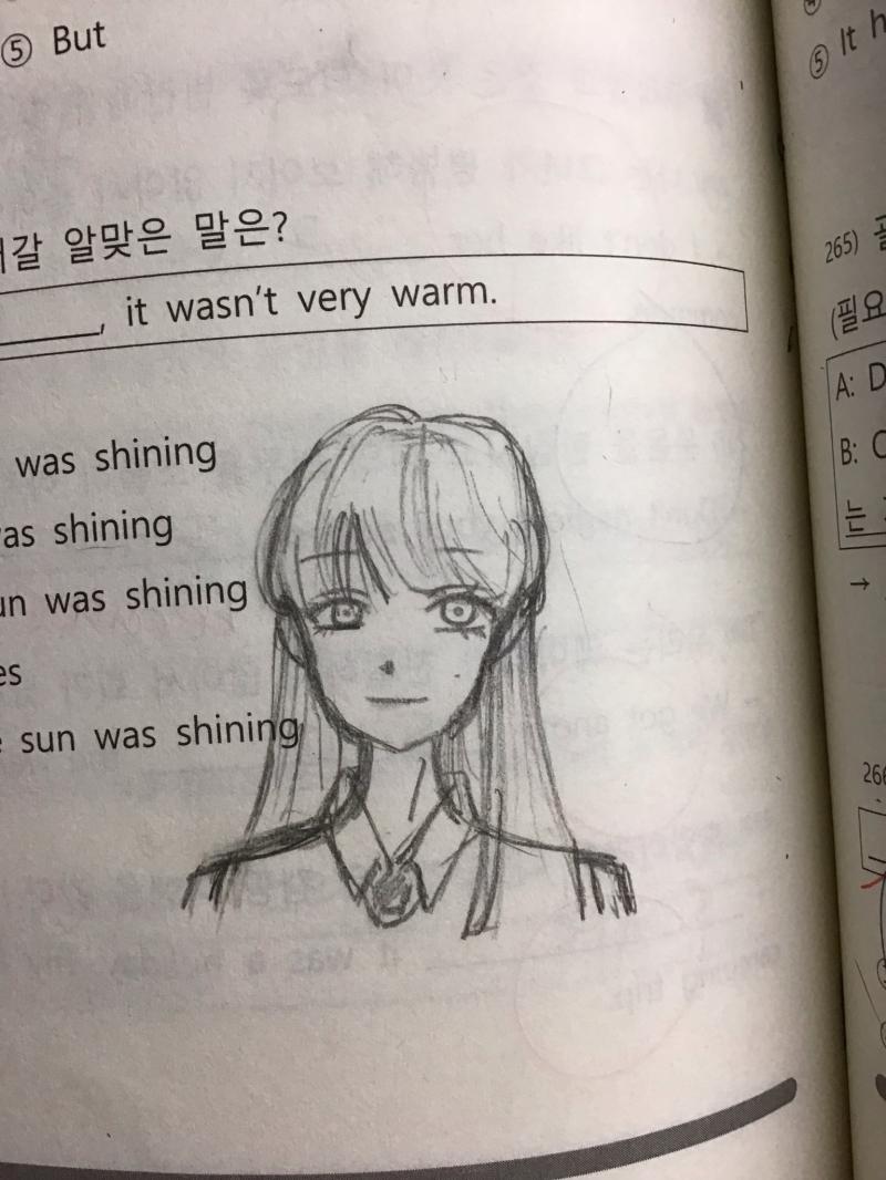 이게 손그림중 가장 최근ㅎ 이 뒤로 손그림 자체를 안그리고 있어.. 그 뒤로 2번째 같은 낙서만 주구장창 하다가 패드 그림으로 넘어왔지 근데 낙