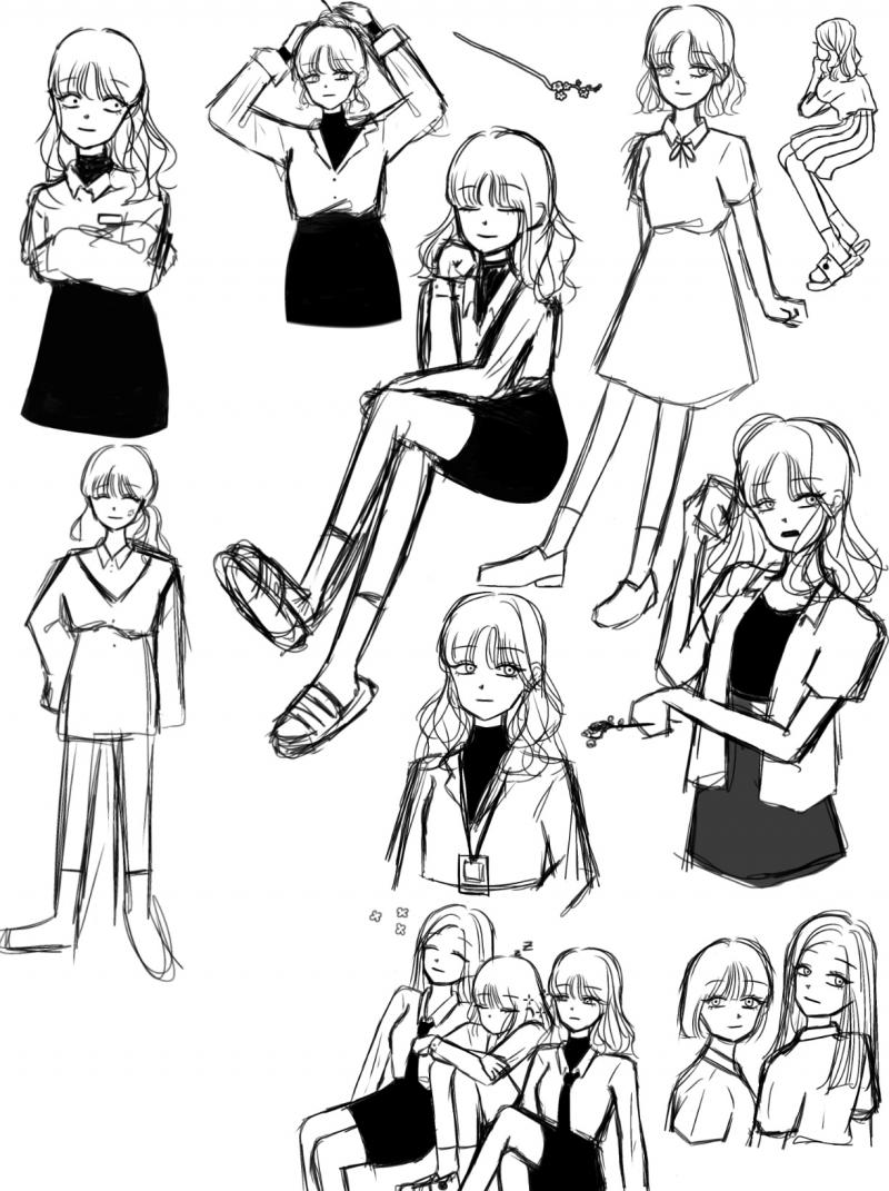 이것들은 한달전 그림… 그 뒤로 시험이랑 여러 사정땨문에 펜을 안잡알다가