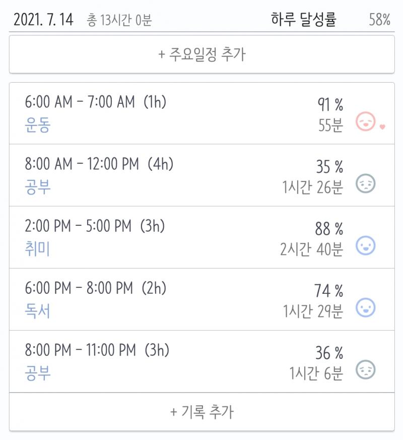 안녕!!! 오늘은 어제보다 보람찬 하루를 보냈어!! 취미 2시간 40분: 그림, 필사, 악기 연습 공부 2시간 32분: 한국사, 전공 빈둥거리기