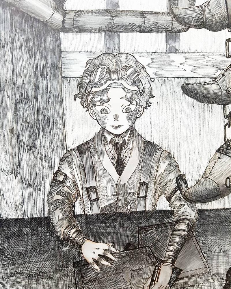 2년전에 핀터레스트 참고해서 그린그림