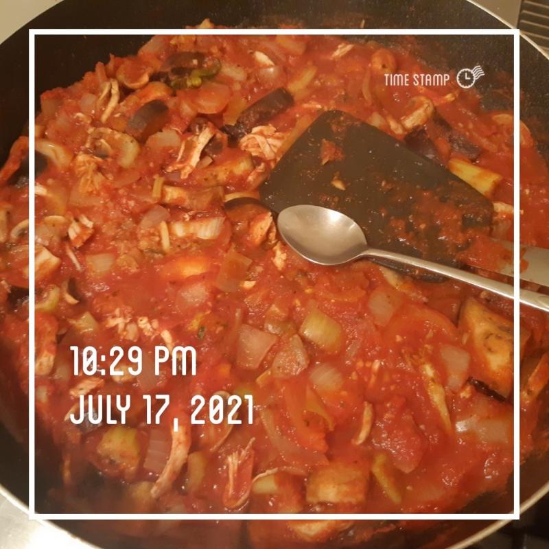 메뉴 5. 내맘대로 라따뚜이 294.36kcal 1인분, 라따뚜이 300g 모짜렐라 치즈 20g 쌀밥 100g 칼로리만 보고 400g 한건데 내