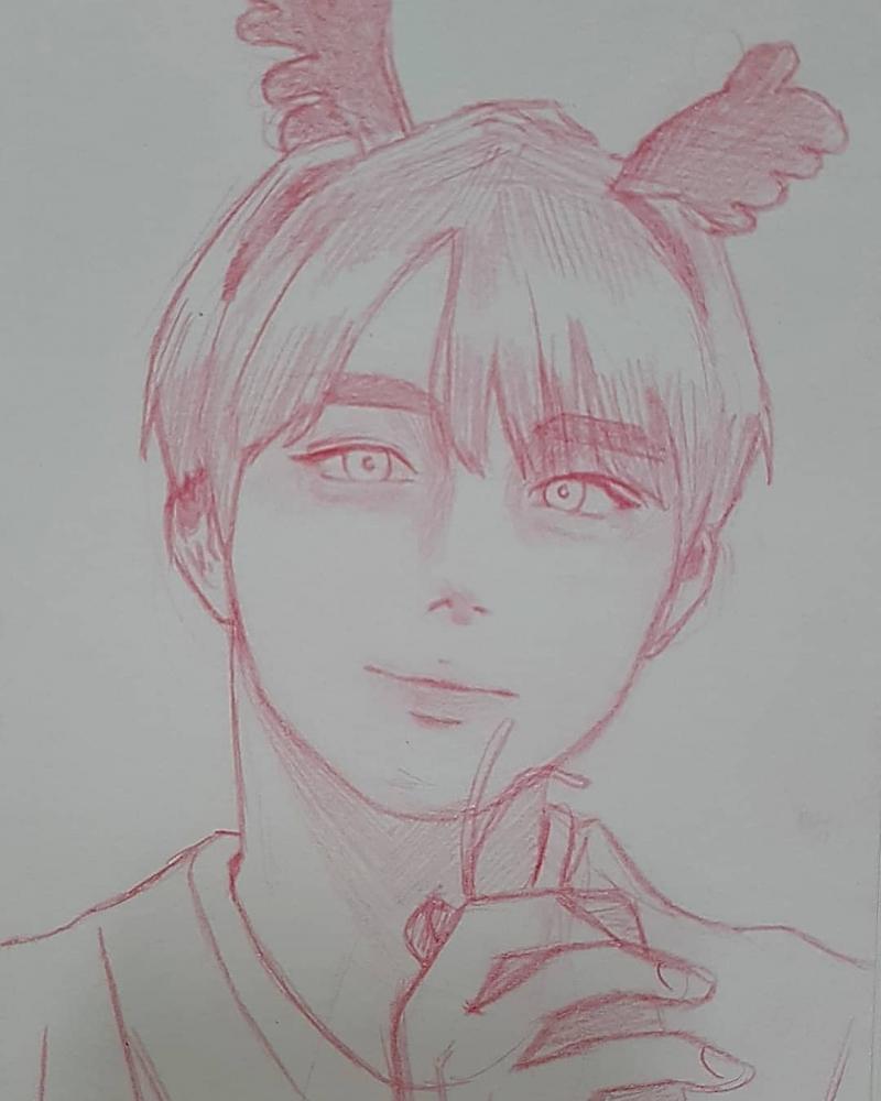 이것도 있당 근데 대체 내 색연필은 어디로 간걸까... 근데 나 색연필 잘 못써...개인적으로 스케치가 내 그림중에 젤 맘에 드는 부분...나머