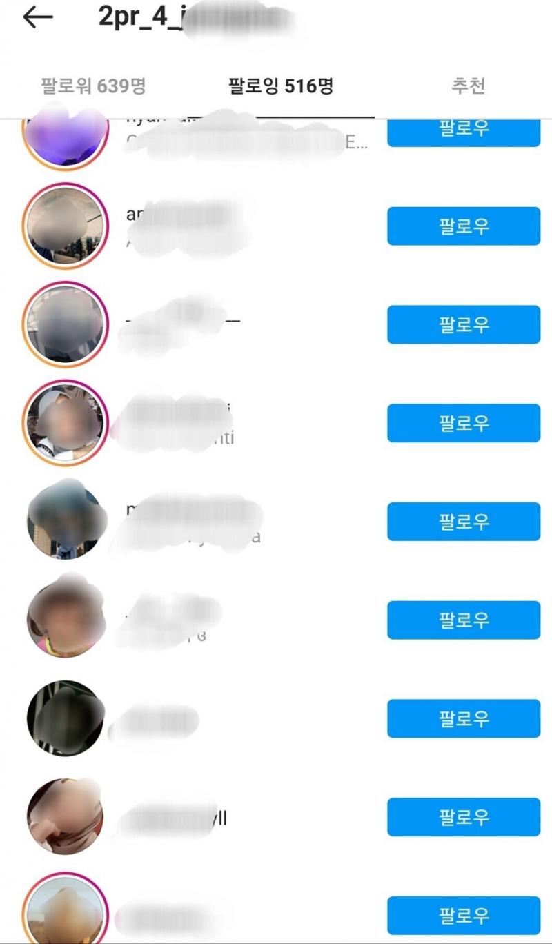 그렇다면 인스타 댓글을 쓴 사람은 누굴까? 우선 해당 댓글은 쓴 사용자의 팔로잉 목록에 히잡쓴 여성들의 많이보이고, 외국인이 대다수인 팔로워,