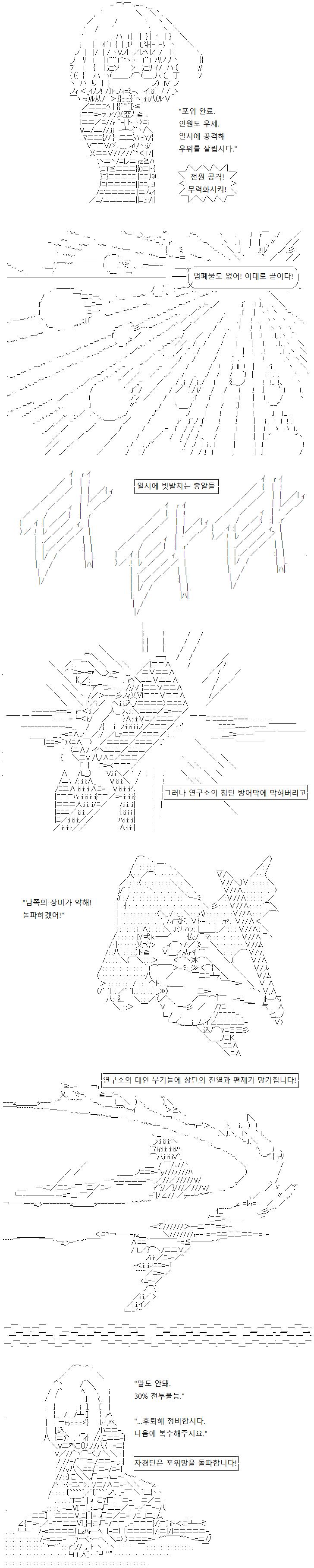 상단은 포위망을 형성해 자경단을 일시에 요격하려 했지만, 실패하고 오히려 역습을 당해버립니다. 한 번에 무력화시키는 것을 중점에 두었던 작전이었