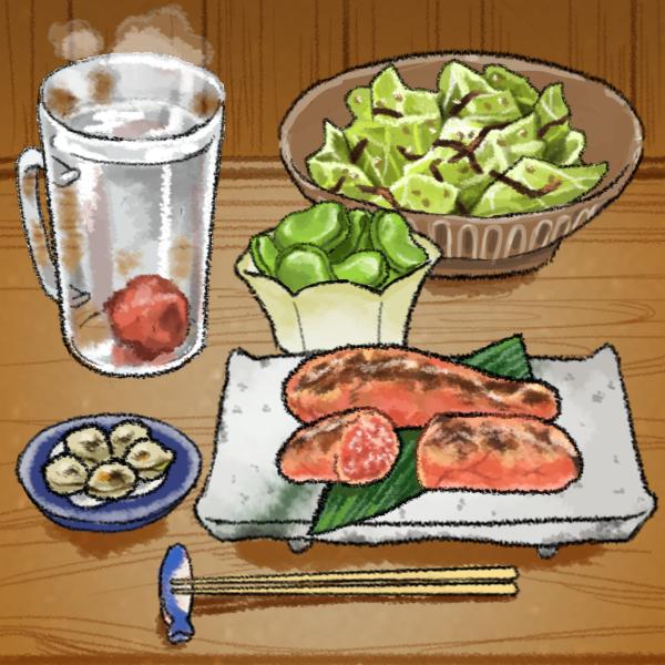 너무 맛있어보여서 나도 했다! 따땃한 샤케에 명란 후끈후끈 몽글몽글♥ https://picrew.me/image_maker/280882