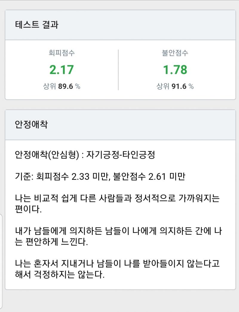 이건 애착유형테스트