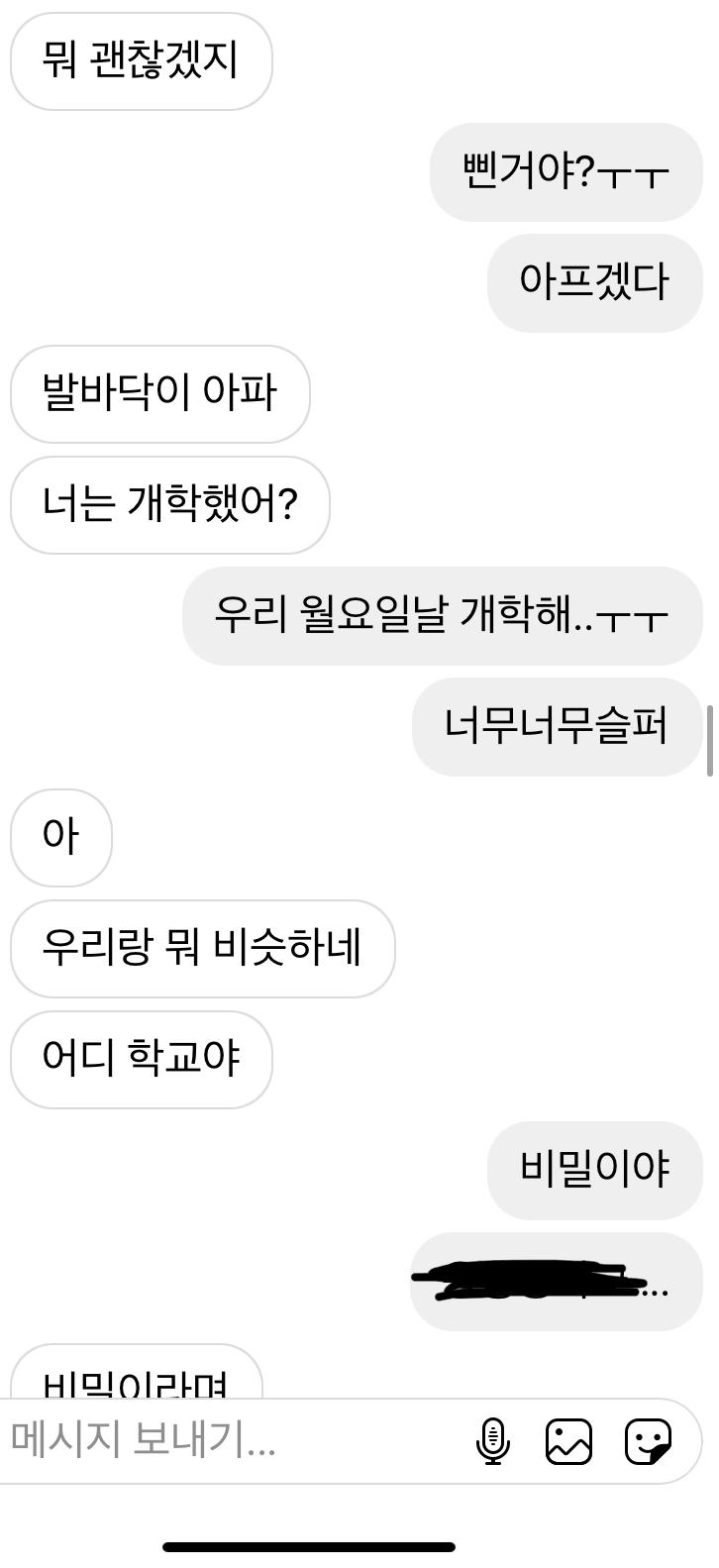 그냥 대화한거 쭉 올릴게 .ᐟ.ᐟ
