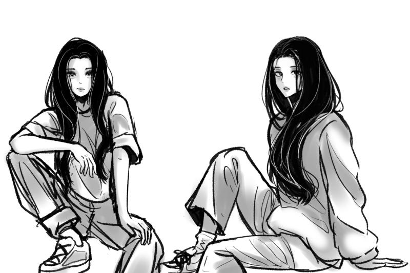 크로키 연습겸 그린거