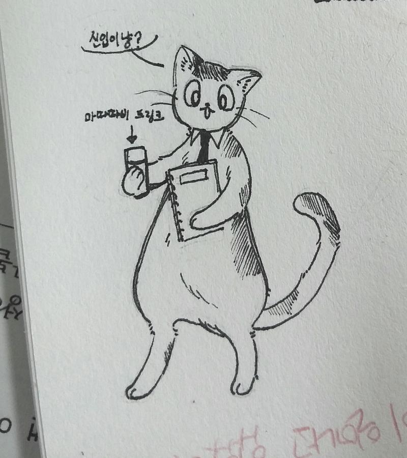친구 시험 주제 얘기하다 끄적인 낙서