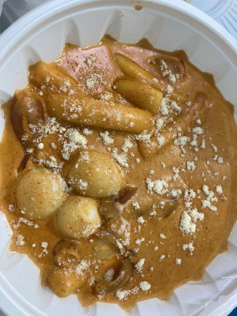 오늘 저녁! 신불떡볶이 로제 처음 먹는데 마시쒀 ••
