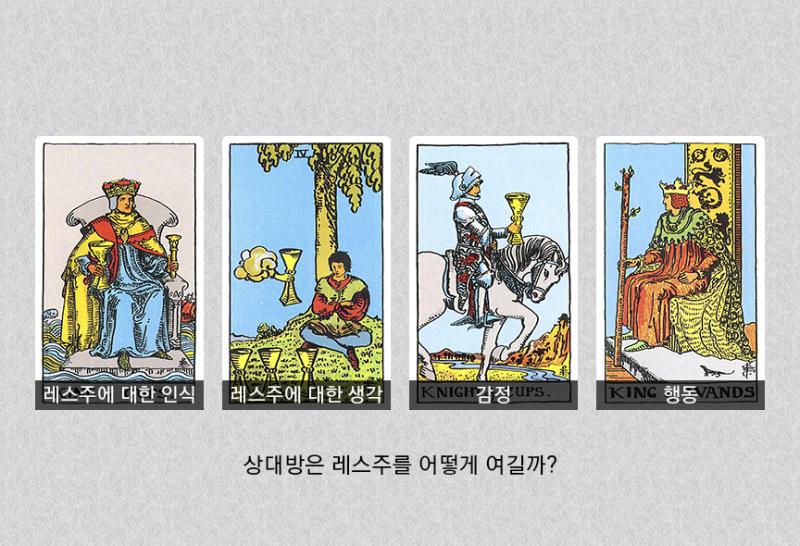 >>838 미안... 레스주는 카드가 너무 어렵게 떨어져서 좀 해석이 안 되네. 뭔가 레스주에게 자기주장을 하고 싶은 건 있는 것 같은데, 지금