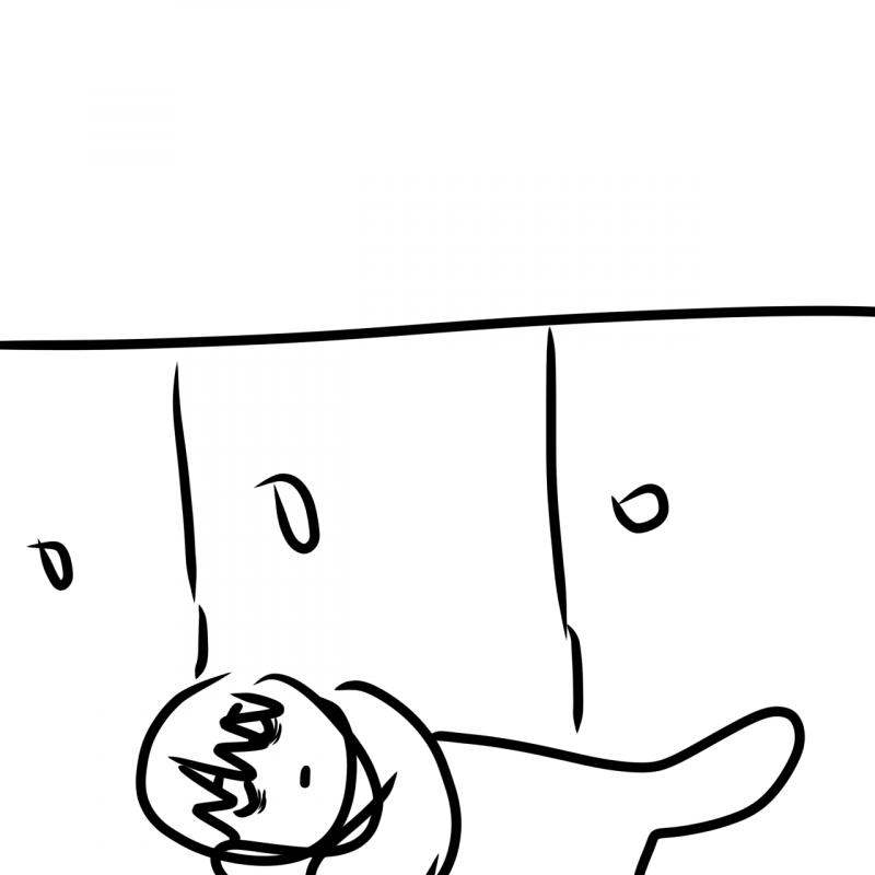 누군가 사물함 뒤편에서 곤히 자고 있다. 만약 깨운다면 누더기 차림을 한 당신과 또치를 보게 될 것이다. 어떻게 할까? >>97