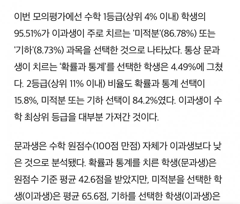 >>3 대부분의 문과는 이과보다 수학을 못해 기사도 났잖아? 그리고 여기 뒷담판이야 토달기보다는 스레 주제에 맞는 레스를 다는게 어떨까?