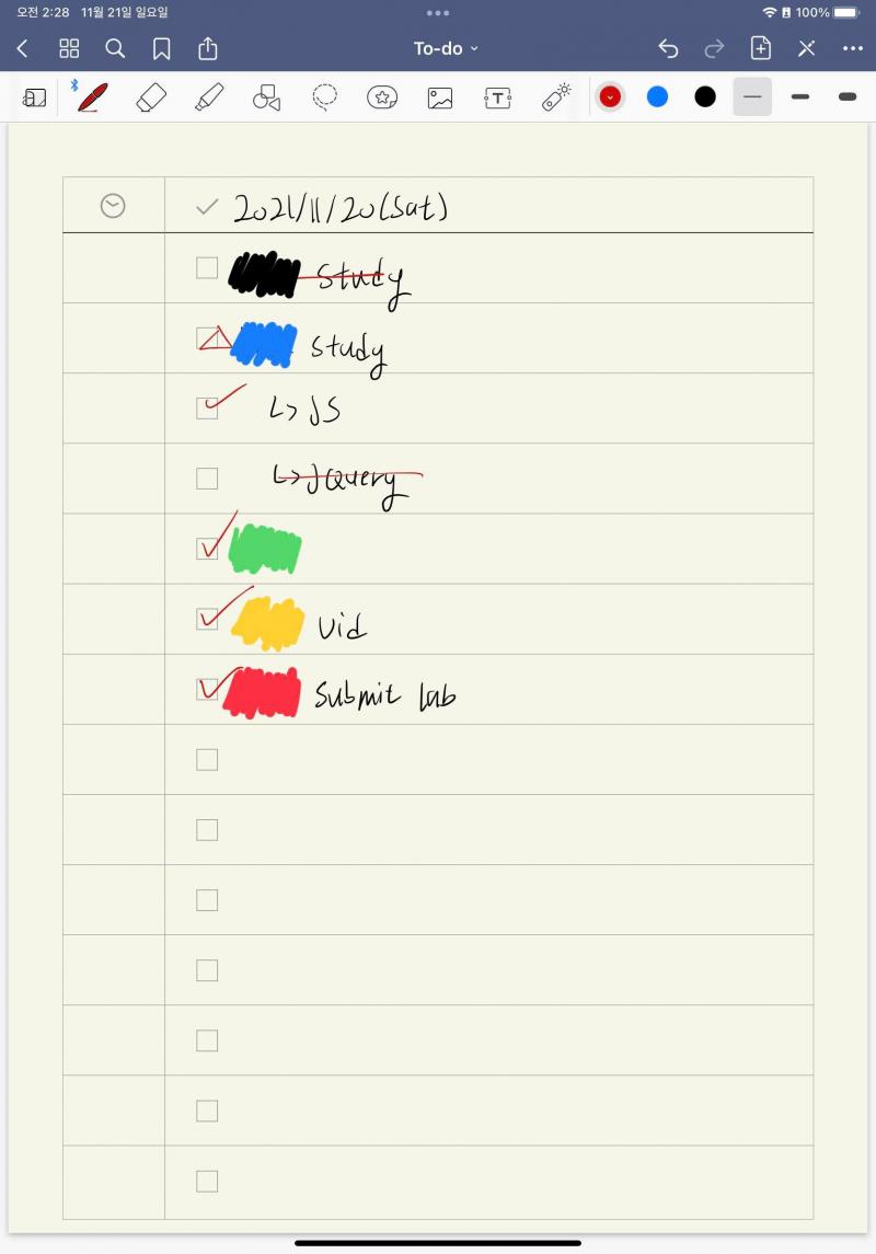 새벽 2시 30분. JS 연습 완료! 솔직히 완전 기초적인 거라 이걸로 연습이 되나 싶긴 한데... 뭐 안 한 것보단 낫지 않을까 생각 중...