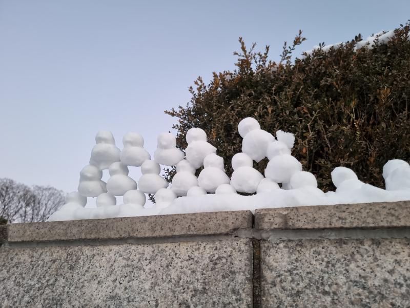 오늘 산책 하러갔다가 눈오리 준 광공 봄 ㅋㅋㅋ